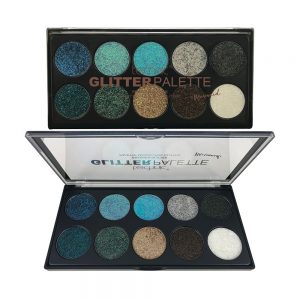 technic mermaid 10 colours pressed glitter palette for face, body and eyes