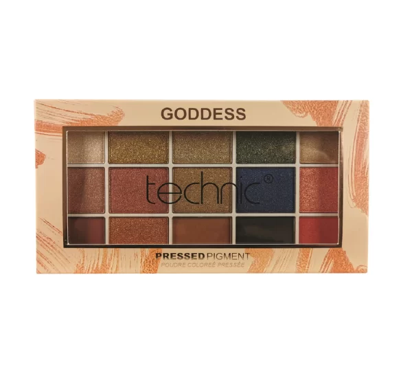 technic 15 pressed pigments eyeshadow palette goddess